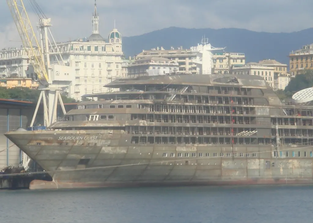 Another recent Seabourn delivery, 'Seabourn Quest', under construction in Genoa, Italy (library image)
