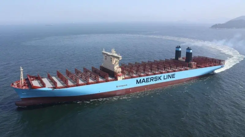 The bearings are playing thier part in what is currently the world's largest container vessel