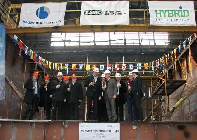 The LNG hybrid barge will be stationed at the Port of Hamburg to supply cruise ships with 'green' electricity during their layovers
