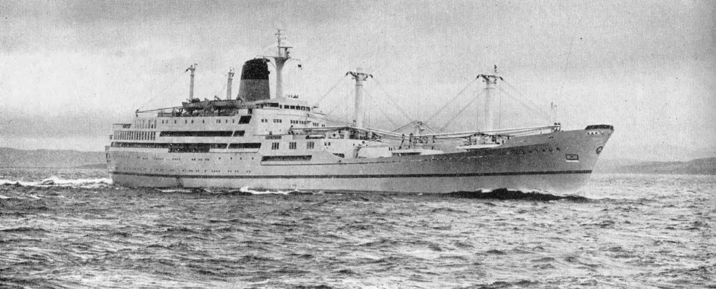 ‘Centaur’ – luxury accommodation for passengers who did not mind sharing a passage with 4,500 sheep