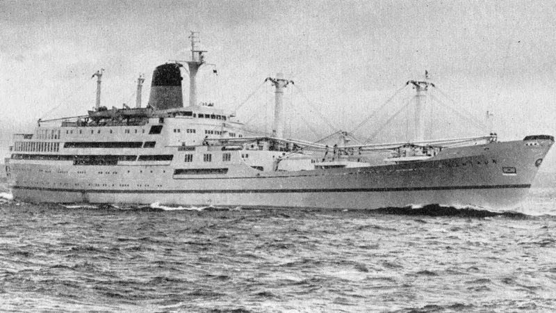 ‘Centaur’ – luxury accommodation for passengers who did not mind sharing a passage with 4,500 sheep