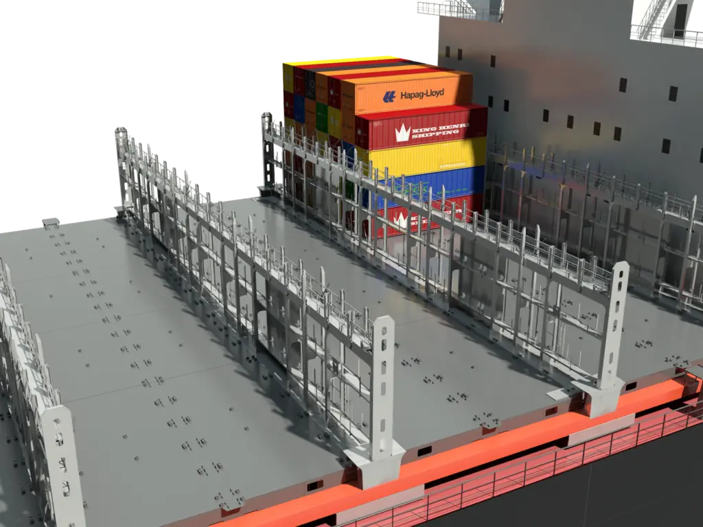 The lashing bridge is a vital part of cargo system, and not just a hull component.