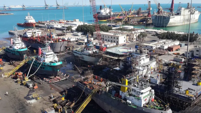 ASRY had a record six vessels on its slipways for repair simultaneously
