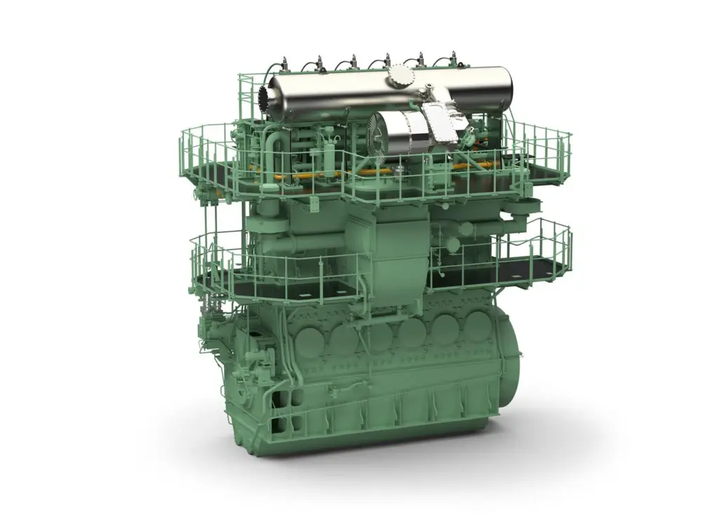 The Wärtsilä RT-flex50DF low-pressure 2-stroke dual-fuel engine
