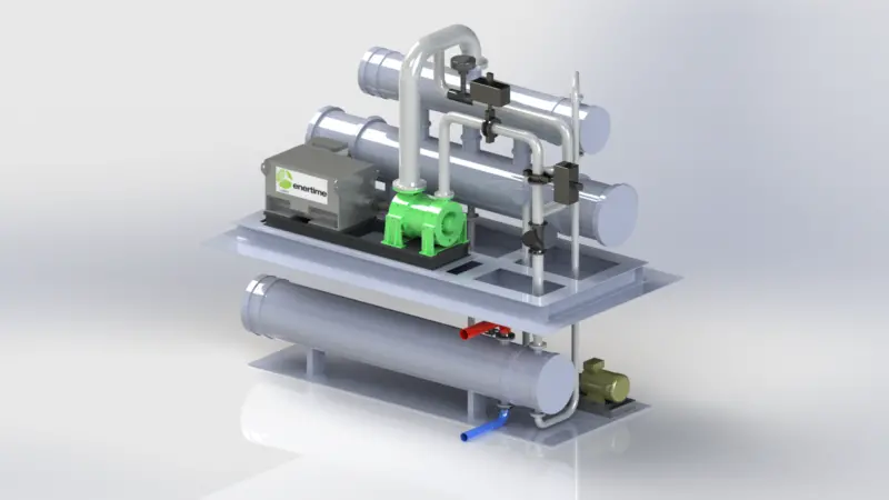 Enertime has developed a marine Organic Rankine Cycle system for waste heat recovery and power generation that could reduce fuel consumption by up to 10%