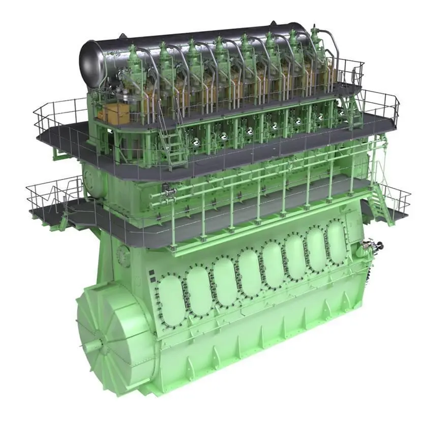 MAN's ME-GI engine significantly reduces emissions compared to a traditional engine