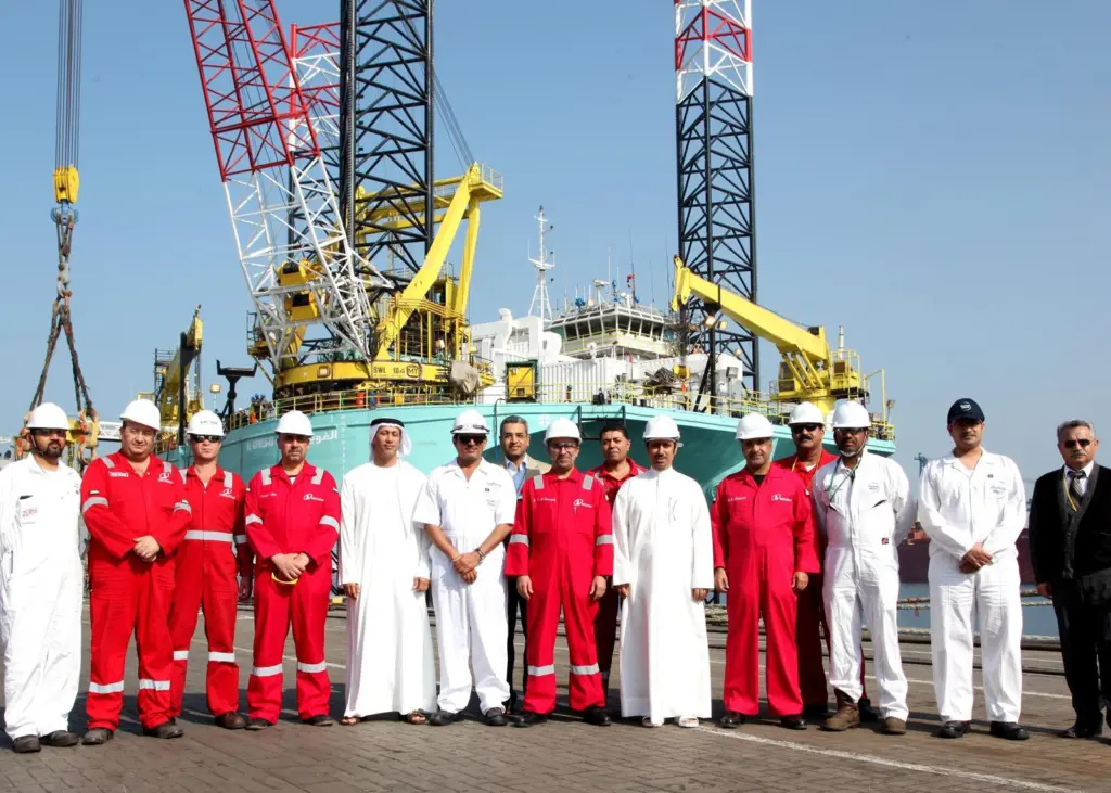 The Drydocks World team and upgraded crane ship ‘Al Ghweifat’