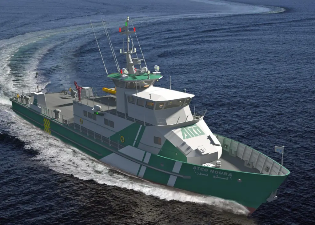Macduff Ship Design of Scotland was responsible for the design of this patrol vessel with an innovative propulsion system