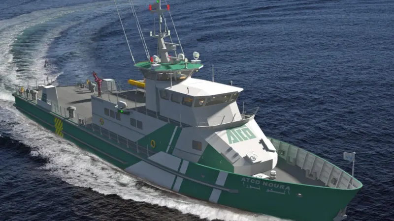 Macduff Ship Design of Scotland was responsible for the design of this patrol vessel with an innovative propulsion system
