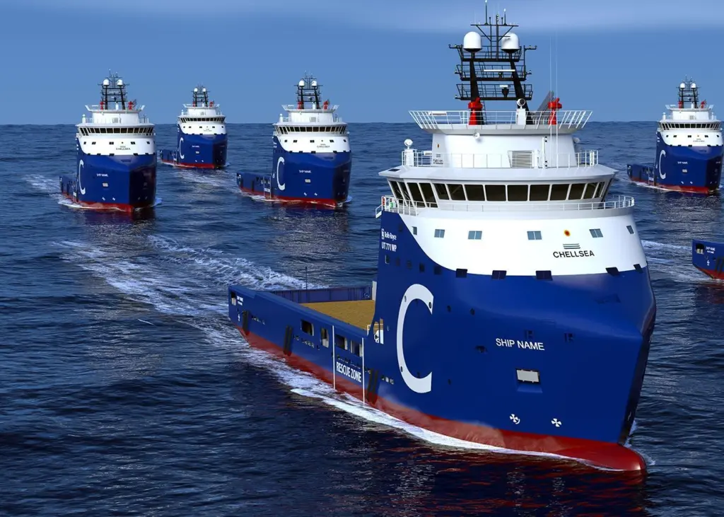 The vessels being built are of Rolls-Royce UT 771 WP design