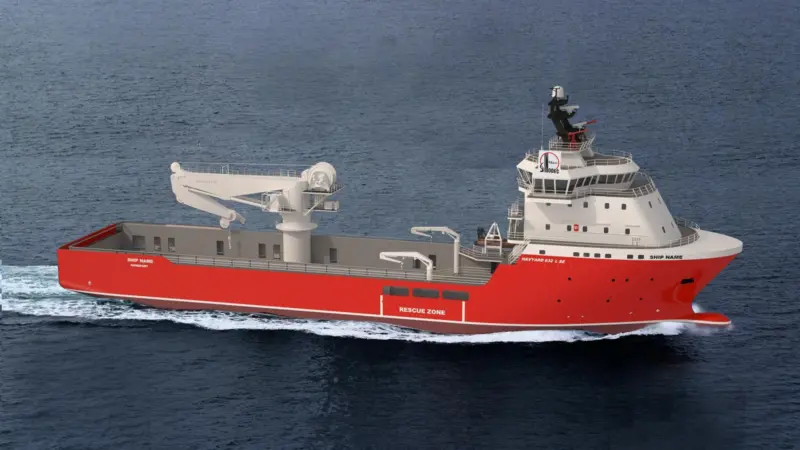 The Havyard 832 L SE is a multi-functional PSV, able to perform light subsea work (Gunnar Flusund)