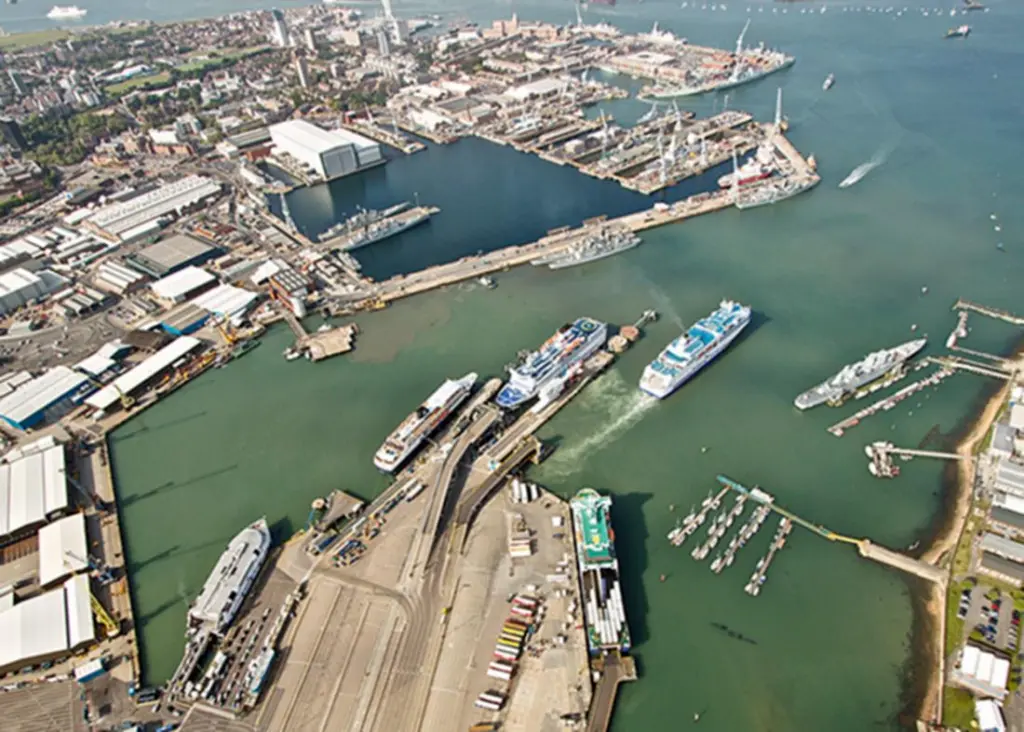 Portsmouth ferry port – Brittany Ferries’ first LNG-fuelled ship will operate from here, while the company has announced its intention to convert others in its fleet for gas operation