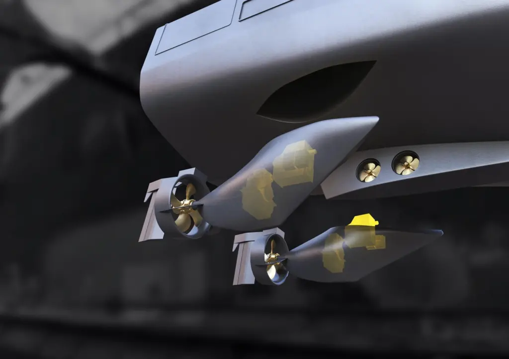 Cat Propulsion Twin Fin system from Caterpillar Marine