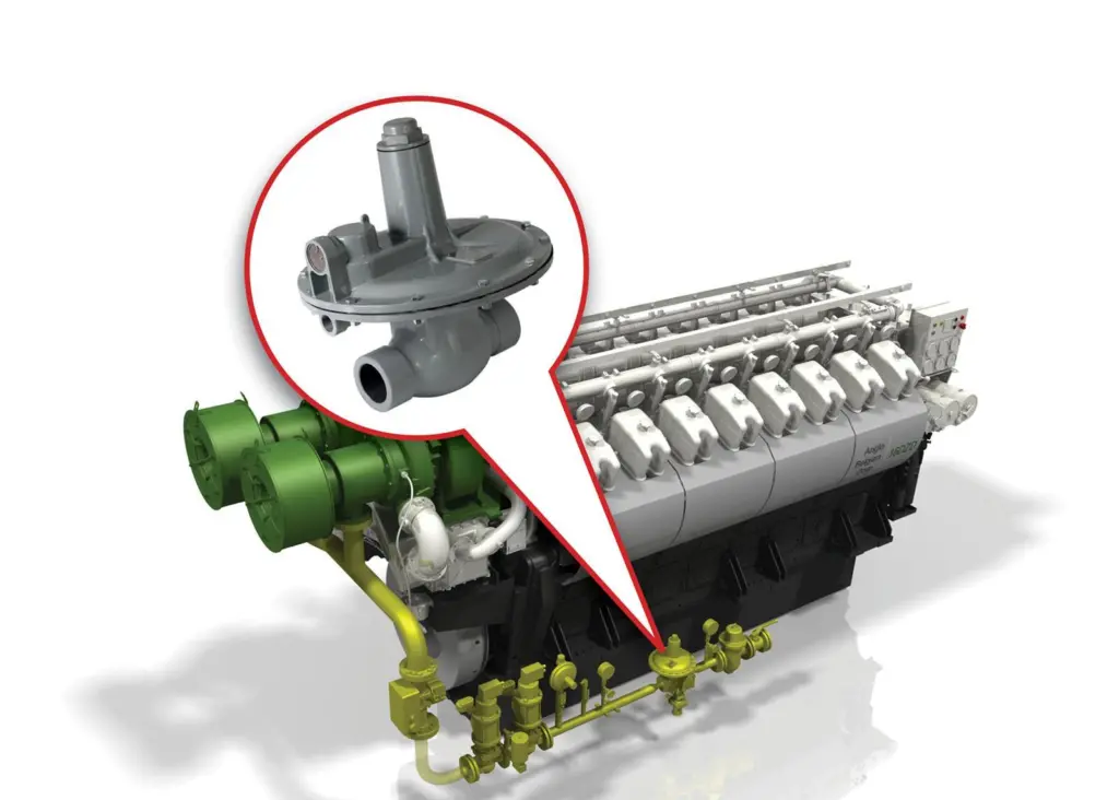 Gas engine fuel-line pressure regulator from CMR