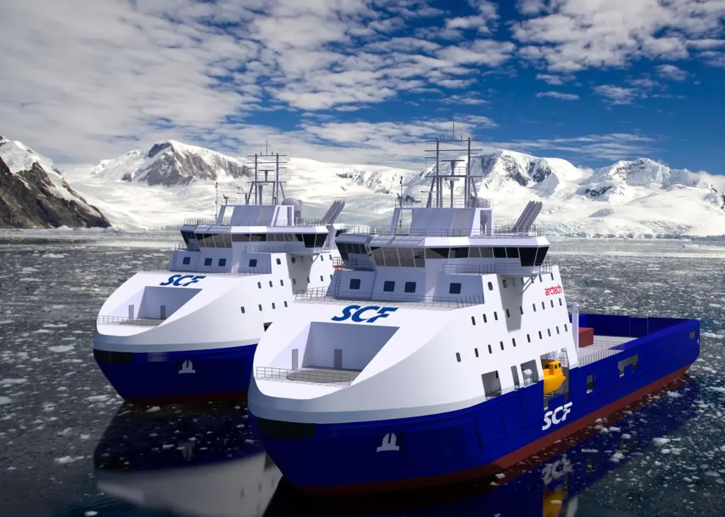The vessels are capable of navigating independently through 1.5m thick ice