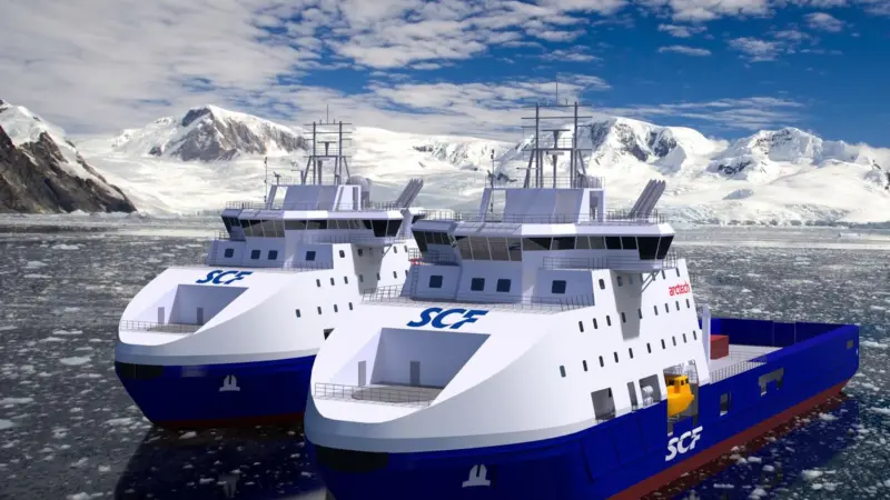 The vessels are capable of navigating independently through 1.5m thick ice