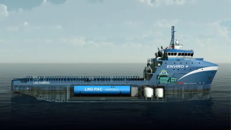The maintenance agreement includes the six Harvey Gulf LNG-fuelled newbuild PSVs