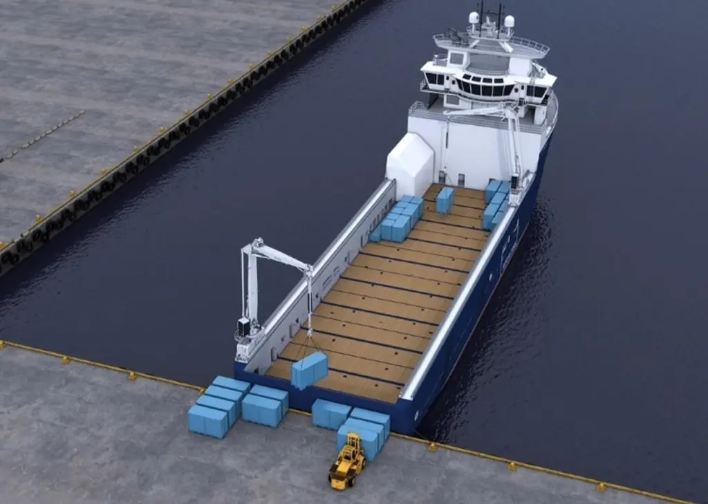 The Rolls-Royce dual draglink crane is said to loading and unloading safer and more efficient