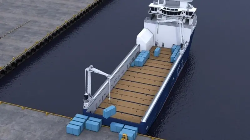The Rolls-Royce dual draglink crane is said to loading and unloading safer and more efficient