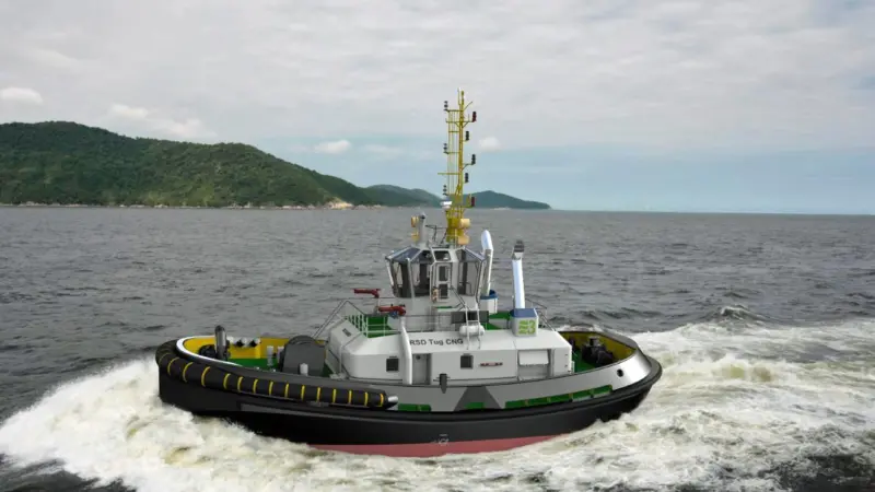 CNG-fuelled tug design developed by Damen, MTU and Svitzer