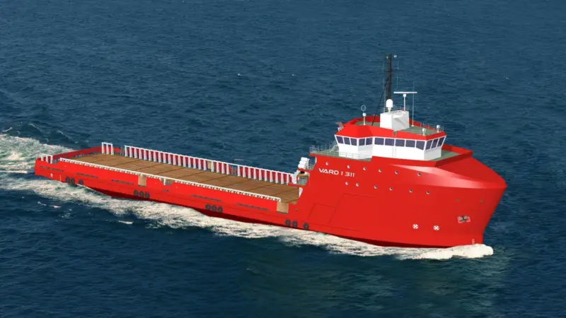 Vard has a US patent for its new dual fuel vessel for Harvey Gulf International Marine