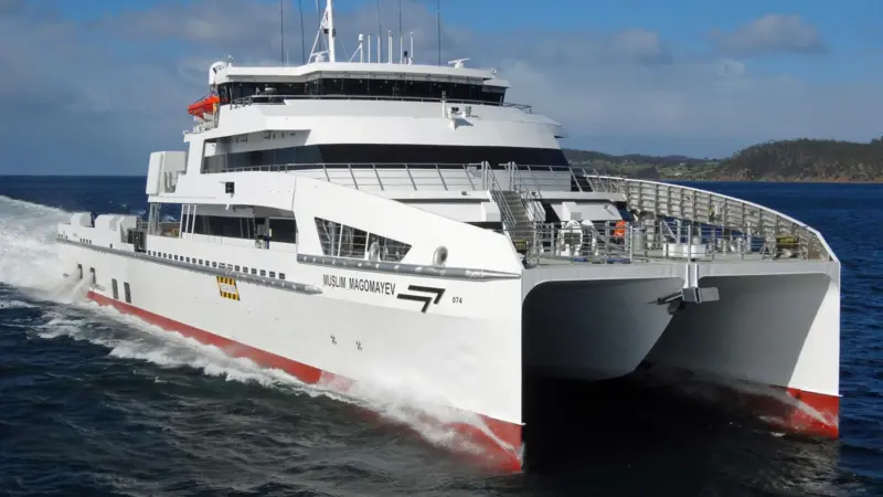 Incat's fast ferry expertise has been applied to crew transfer for the Caspian fields