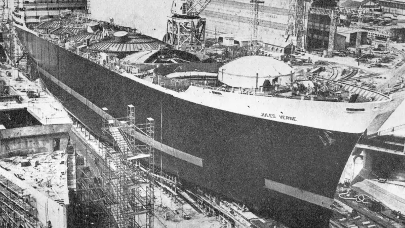 LNG carrier, 1964 vintage, the ‘Jules Verne’