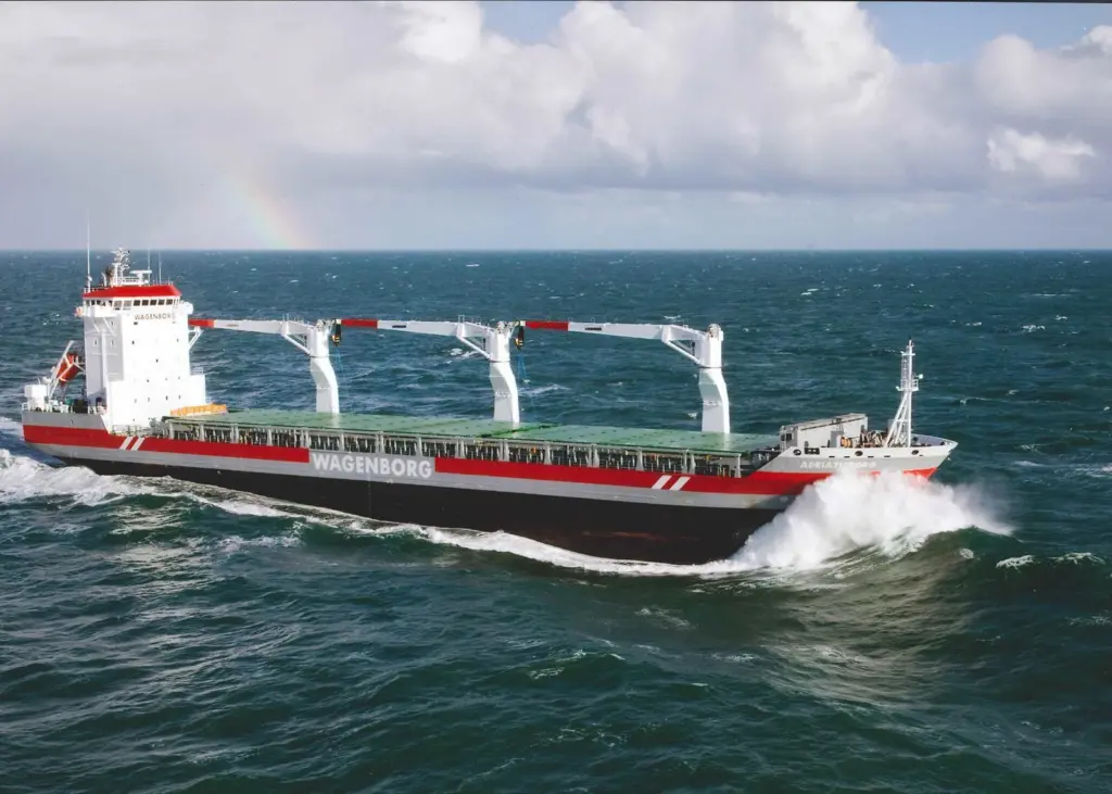 Multipurpose dry cargo carrier ‘Adriaticborg’ is one of Wagenborg's 15 vessels now under Wärtsilä maintenance