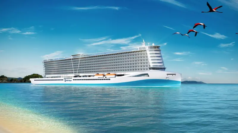 The ‘Sapphire Blue’ LNG-fuelled cruise ship concept design