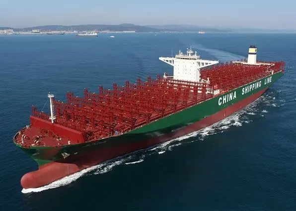 'CSCL Globe' is said to be the world's largest containership at 19,000 teu. Photo: HHI