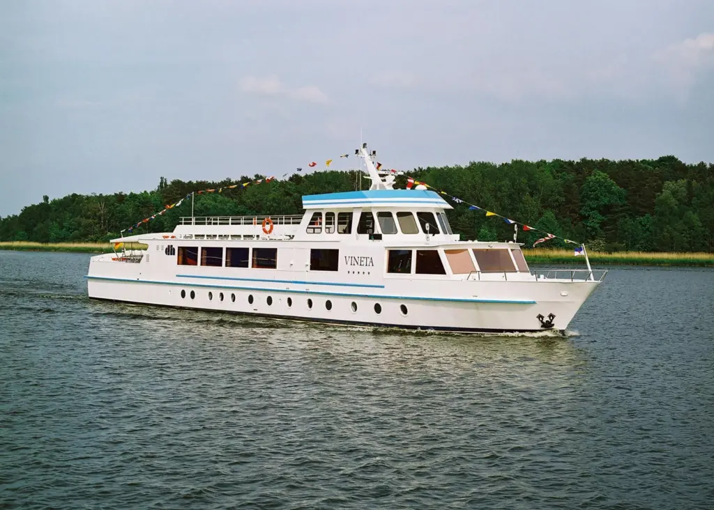 Murky past: ex GDR state yacht 'Vineta' (ex 'A Koebis') is up for grabs