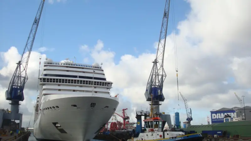 ‘MSC Magnifica’ at Damen Shiprepair in Rotterdam