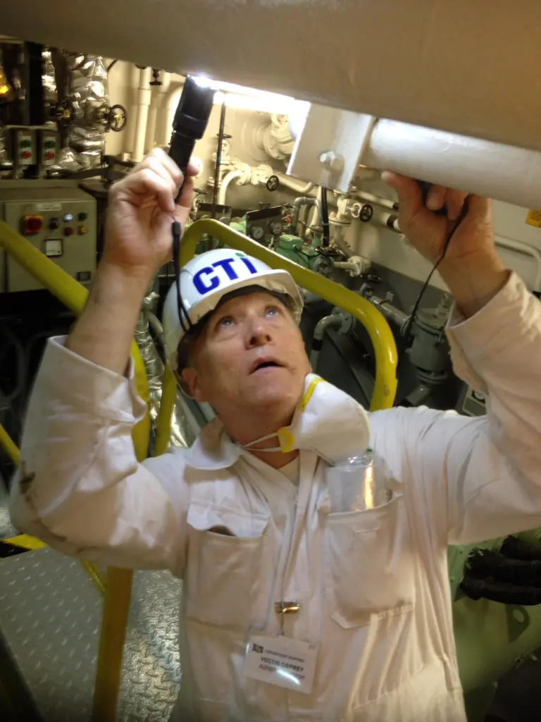 CTI Marine surveyors know where to search for asbestos in a ship