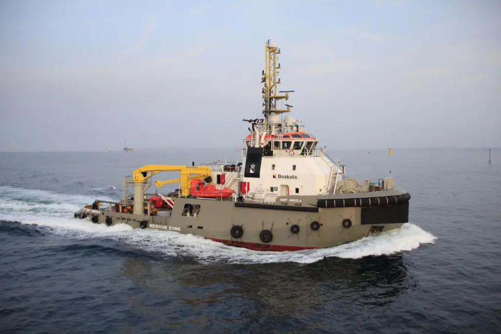 Smit Angola is a Robert Allen-designed RAmpage 5000 class offshore support tug operated by Boskalis.