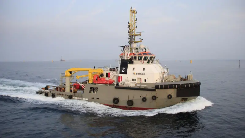 Smit Angola is a Robert Allen-designed RAmpage 5000 class offshore support tug operated by Boskalis.