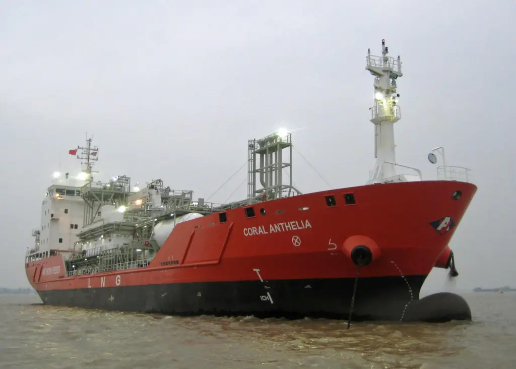 Anthony Veder’s ‘Coral Anthelia’ has been retrofitted for MaK M 46 DF dual fuel power