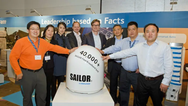 Cobham Satcom’s 40,000th Sailor FleetBroadband system has been sold to China