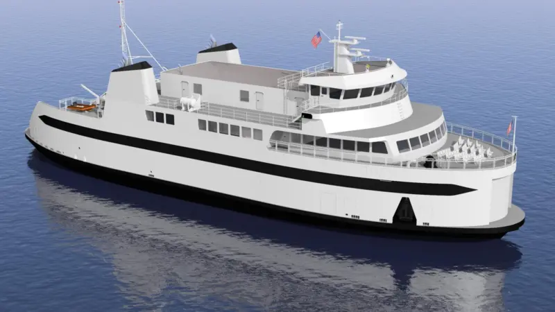 The new ferry, 'Woods Hole', is a single-ended vessel that will measure around 235ft