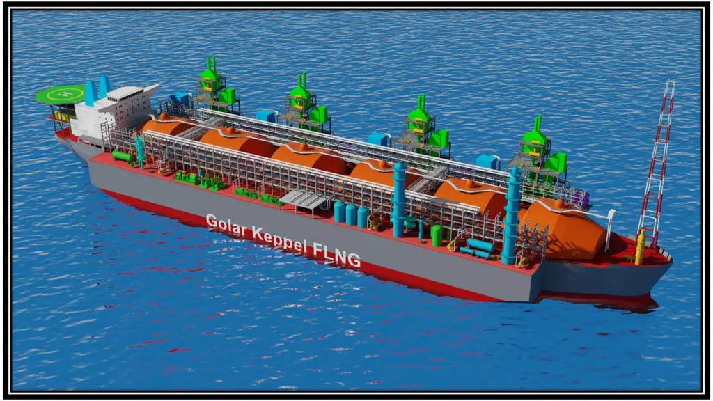 What the 'Hilli' Golar FLNG Vessel will look like after conversion is completed in 2017