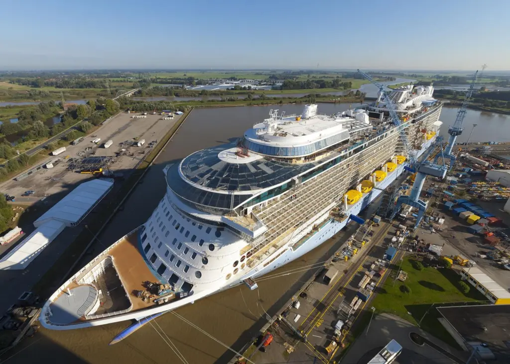 Deliveries in 2014 included Germany's biggest cruise ship - Meyer's 167,800gt Quantum of the Seas