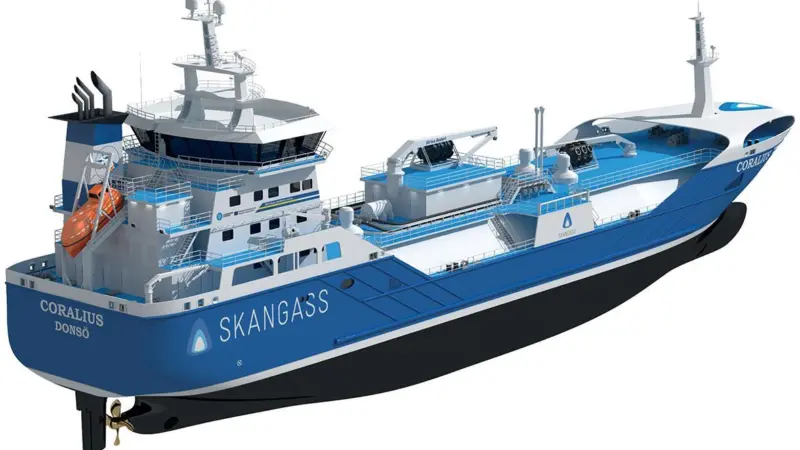 Coralius is the first LNG ship-to-ship bunkering and feeder vessel to be built in Europe