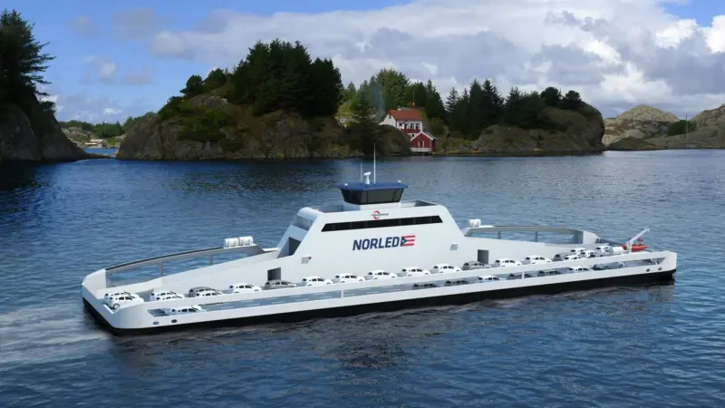 Impression of Norled’s all-electric ferry, due to start operating in early 2015