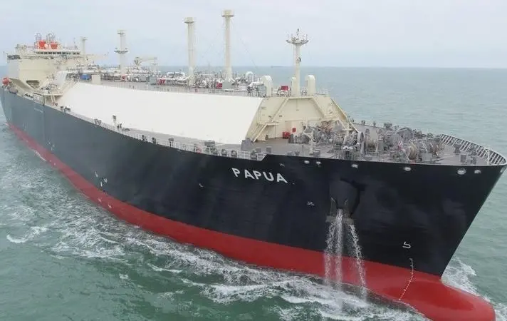 MOL will operate 'Papua' under a long-term charter contract for the PNG LNG project operated by ExxonMobil