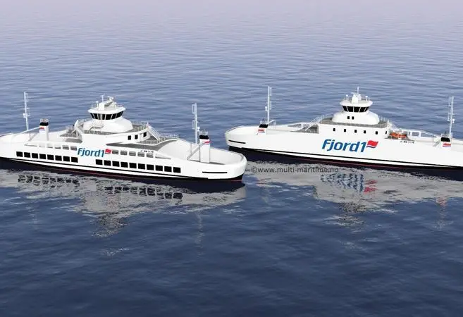 The two new Fjord1 ferries as envisioned by Multi Maritime