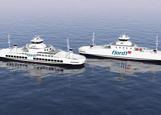 The two new Fjord1 ferries as envisioned by Multi Maritime