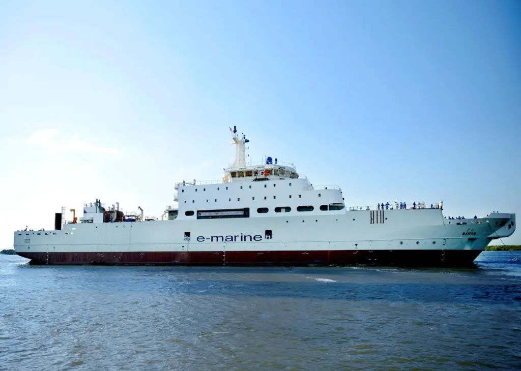 The ‘CS Maram’ built in Abu Dhabi, UAE, will begin dock trials ahead of its launch and maiden voyage this year