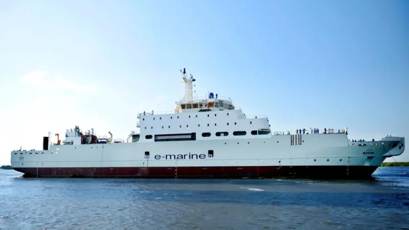 The ‘CS Maram’ built in Abu Dhabi, UAE, will begin dock trials ahead of its launch and maiden voyage this year