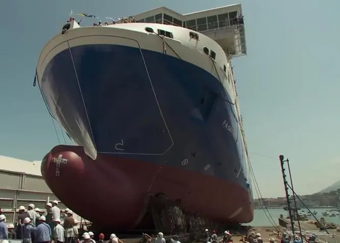 The 133m F. A. Gauthier has been built with energy savings and low environmental impact in mind. Photo: Fincantieri