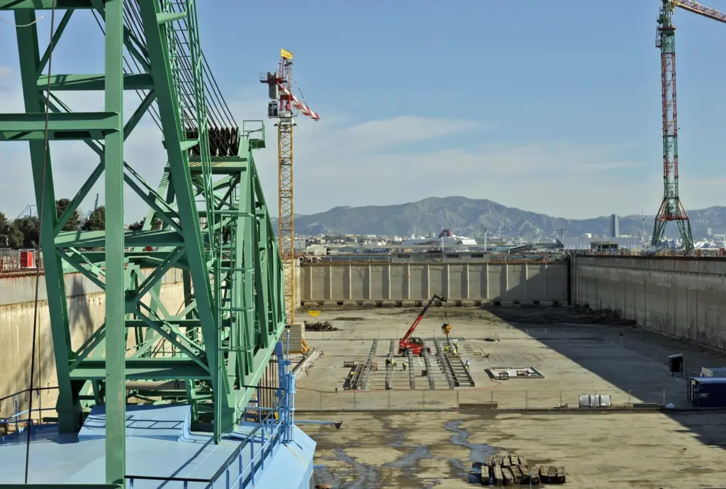 Drydock 10 at Marseille, said to be the world’s third biggest, is being refurbished to accommodate large cruise ships and other vessel types (photo: port of Marseille Fos)