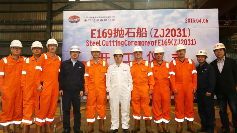 Sinopacific has begun construction of what is said to be the world's first E169 rock installation vessel